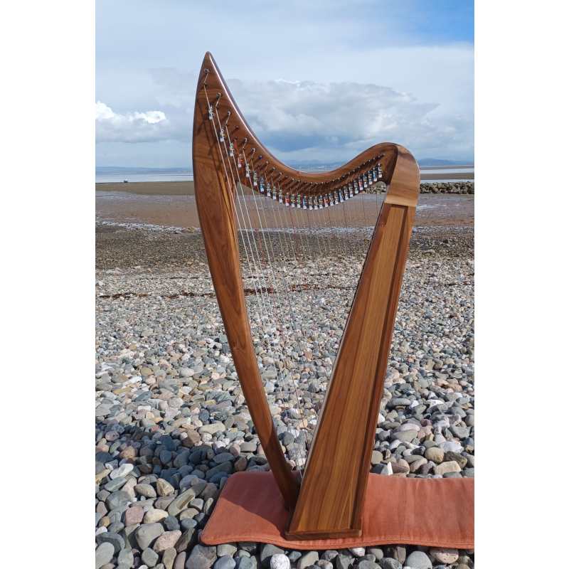 Stoney End Lorraine Floor Harp with Wooden Plinth and Gigbag (29-string 4-octave high headed harp that’s handmade in the USA - GX60044) - Image 11