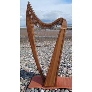 Stoney End Lorraine Floor Harp with Wooden Plinth and Gigbag (29-string 4-octave high headed harp that’s handmade in the USA - GX60044)
