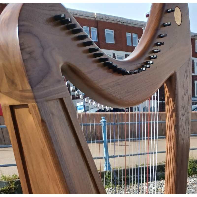 Stoney End Lorraine Floor Harp with Wooden Plinth and Gigbag (29-string 4-octave high headed harp that’s handmade in the USA - GX60044) - Image 21