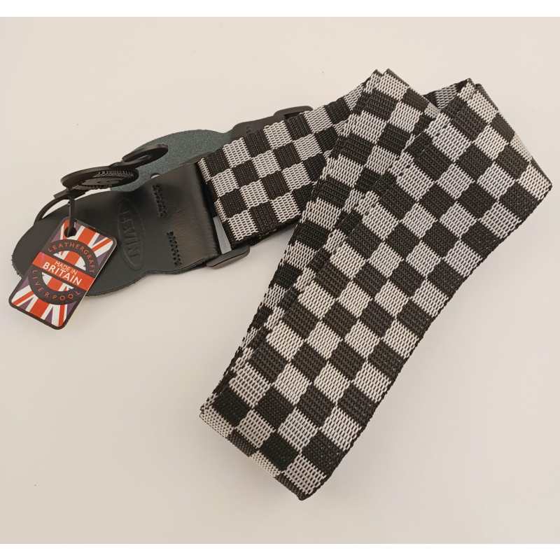 Levin 2" Webbing Guitar Strap in Chequered (LS-G-W-200-CHEQUERED) - Image 4