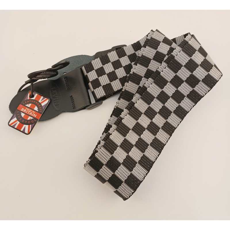 Levin 2" Webbing Guitar Strap in Chequered (LS-G-W-200-CHEQUERED) - Image 5