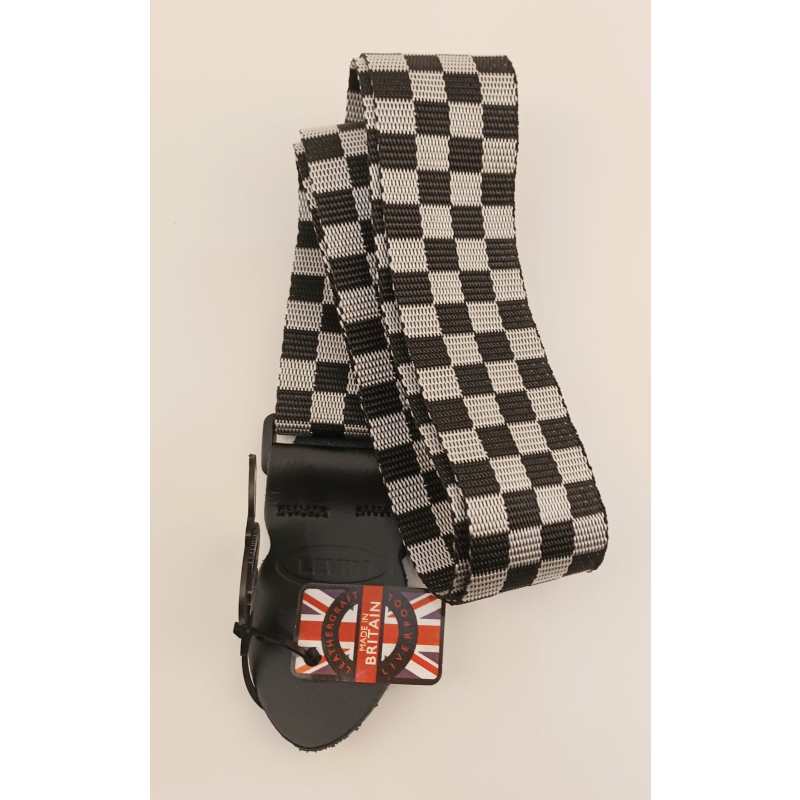 Levin 2" Webbing Guitar Strap in Chequered (LS-G-W-200-CHEQUERED) - Image 6