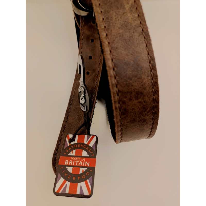 Levin 2.5" Flexi Soft Leather adjust buckle Guitar Strap (LS-G-FSL-A-250-BROWN) - Image 4