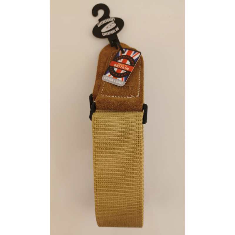 Levin 2" Webbing Guitar Strap in Cotton Beige (LS-G-W-200-COTTON-BEIGE) - Image 3