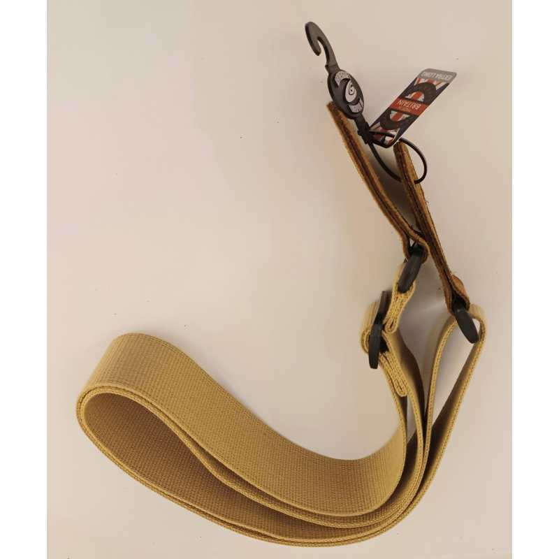 Levin 2" Webbing Guitar Strap in Cotton Beige (LS-G-W-200-COTTON-BEIGE) - Image 4