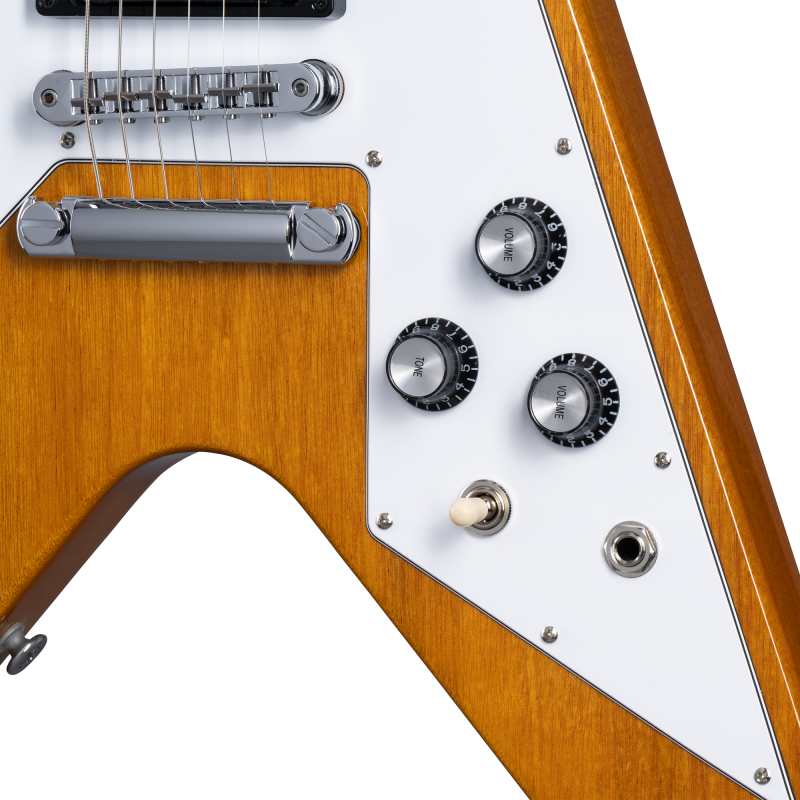 Gibson 70s Flying V in Antique Natural with Hardcase - Image 4