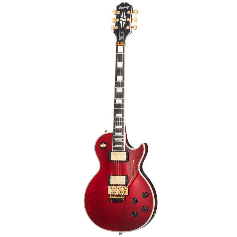 Epiphone Artist Collection Alex Lifeson Les Paul Custom Axcess, Ruby - Image 5