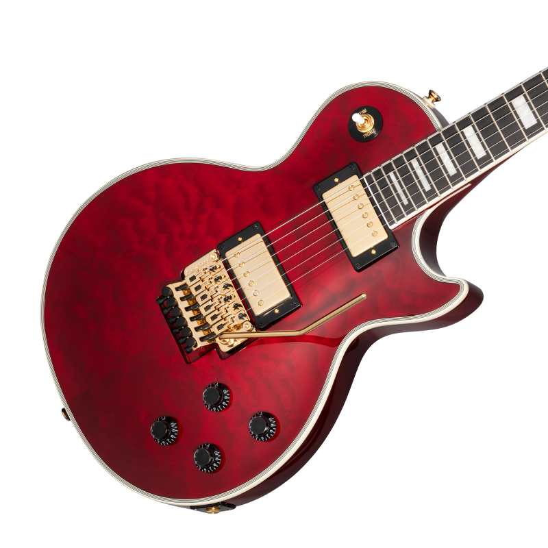 Epiphone Artist Collection Alex Lifeson Les Paul Custom Axcess, Ruby - Image 3