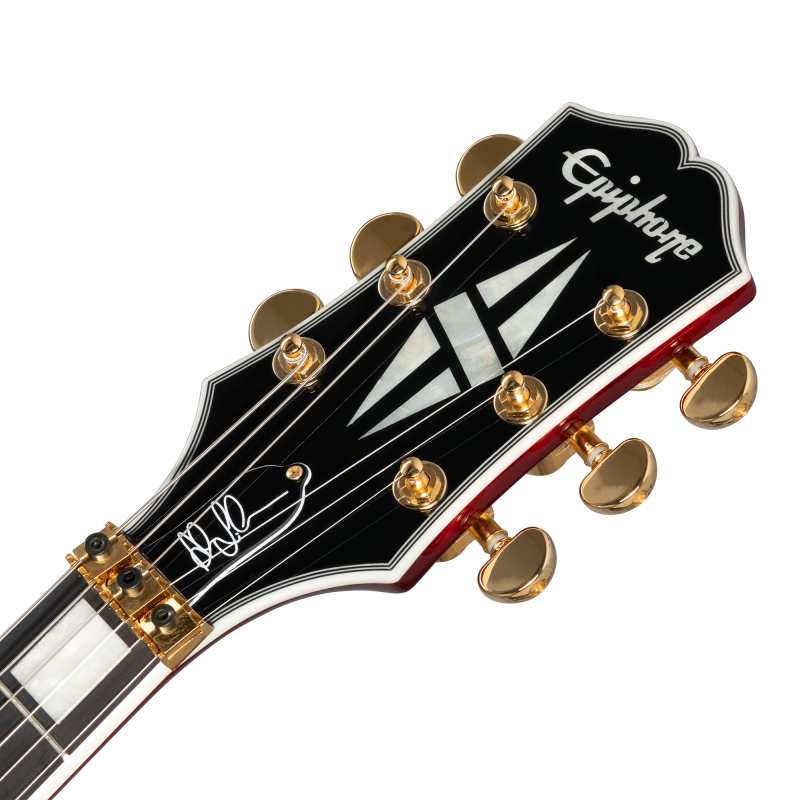 Epiphone Artist Collection Alex Lifeson Les Paul Custom Axcess, Ruby - Image 2