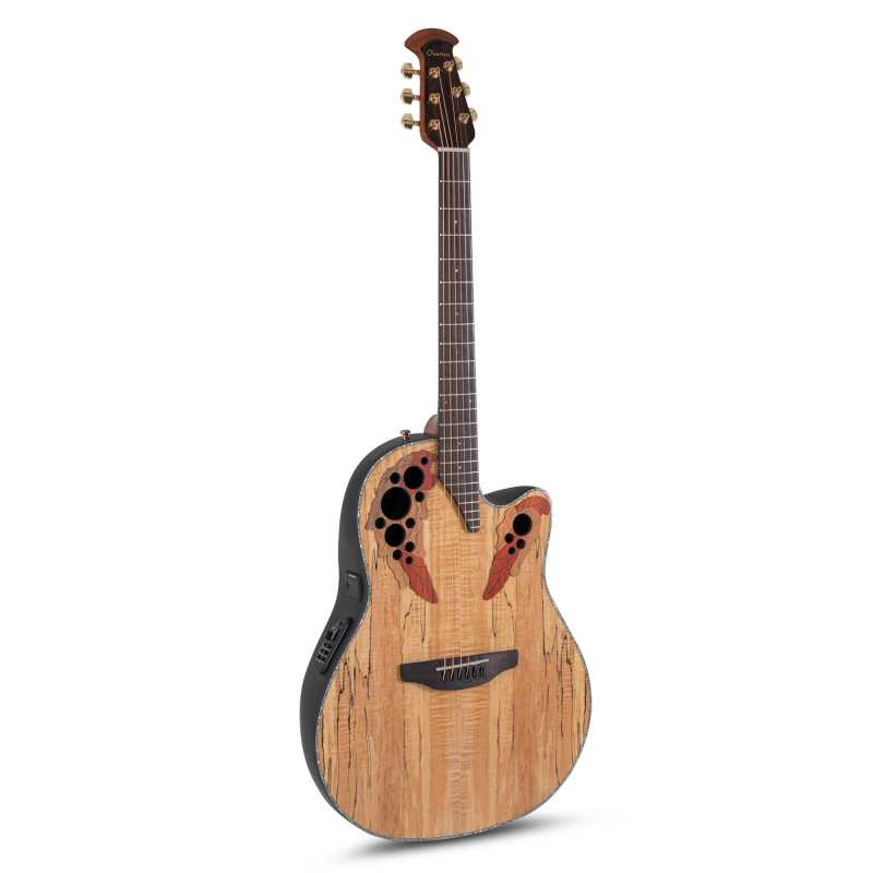 Ovation CE44P Celebrity Elite Plus, Mid Cutaway, Natural Spalted Maple - Image 4