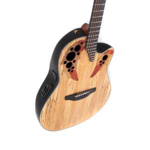 Ovation CE44P Celebrity Elite Plus, Mid Cutaway, Natural Spalted Maple