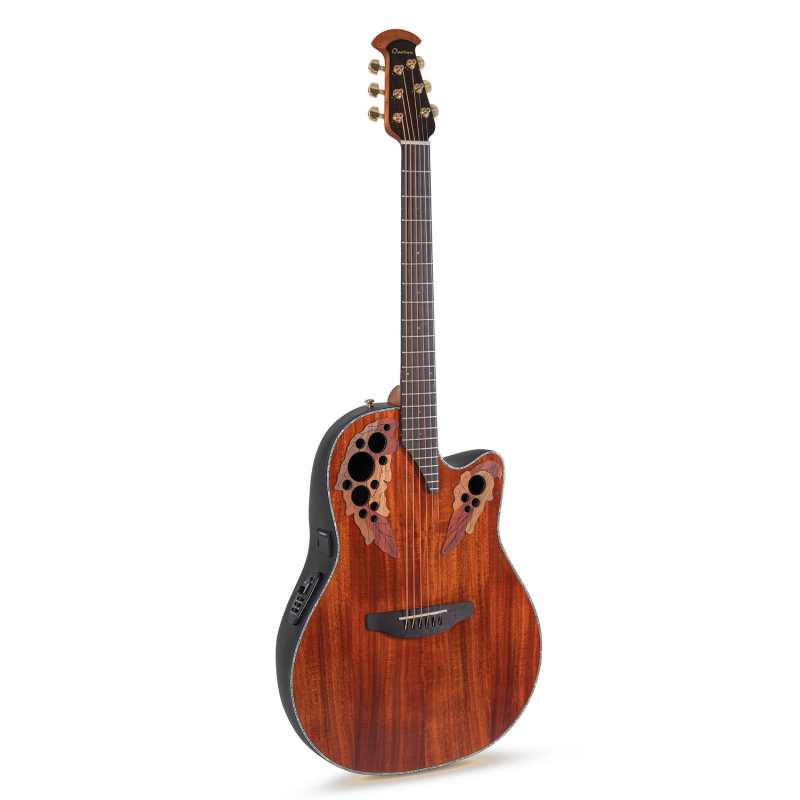 Ovation CE44P Celebrity Elite Plus, Mid Cutaway, Figured Koa - Image 5