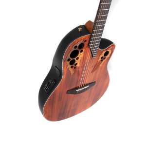 Ovation CE44P Celebrity Elite Plus, Mid Cutaway, Figured Koa