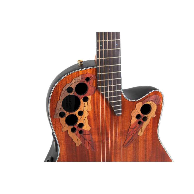 Ovation CE44P Celebrity Elite Plus, Mid Cutaway, Figured Koa - Image 7