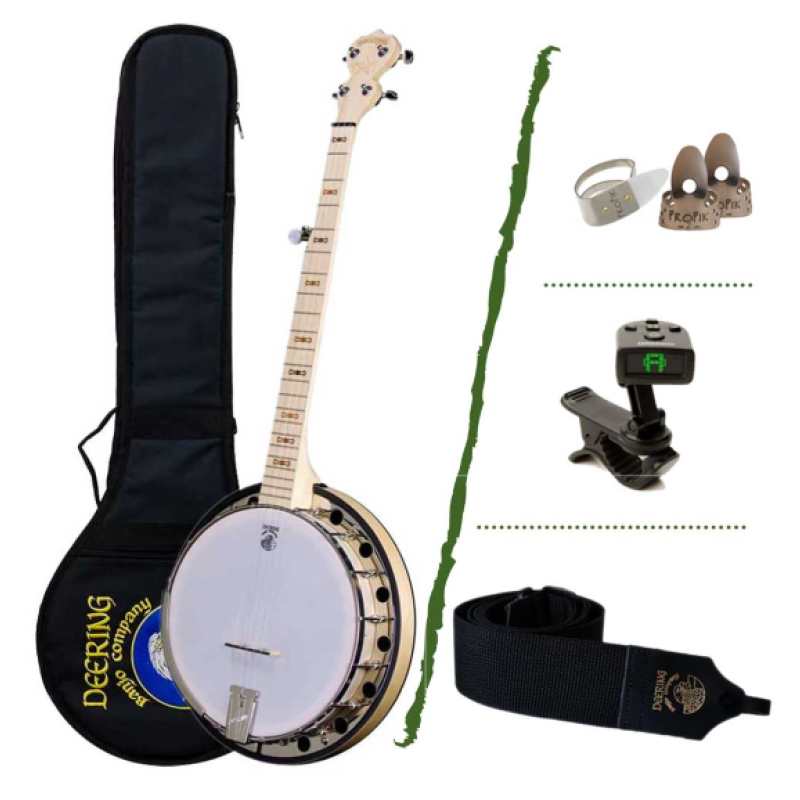 Deering Goodtime Bluegrass Beginner Banjo Package