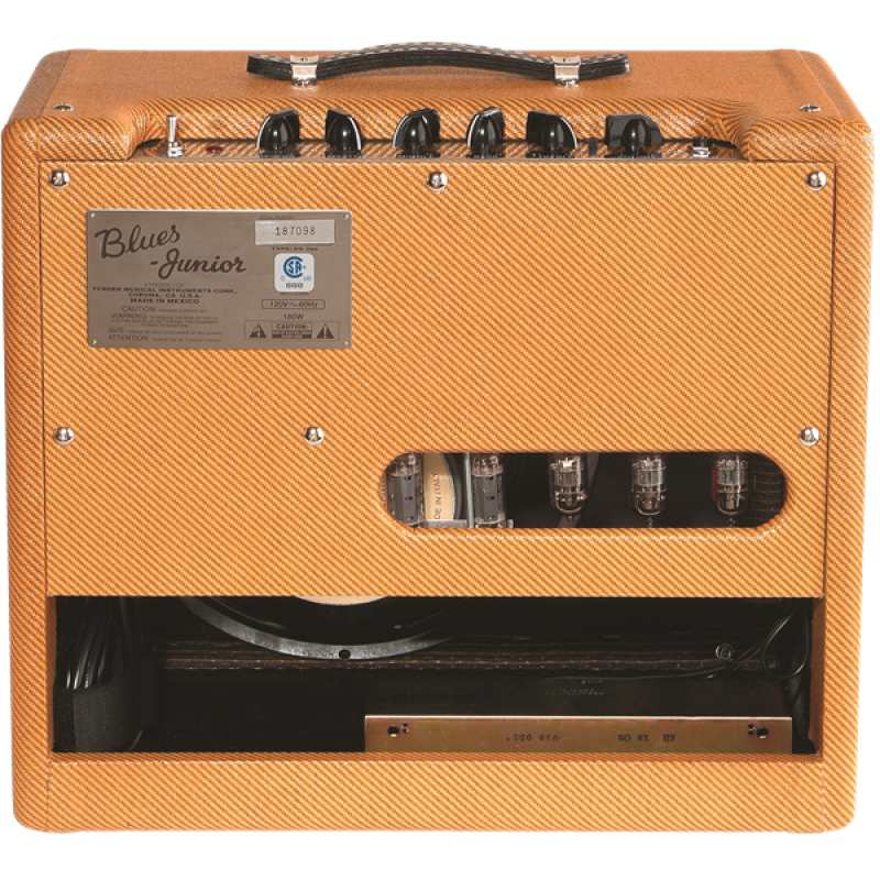 Fender Blues Junior Guitar Combo Amp (15W Valve, 1x12") Lacquered Tweed - Image 2