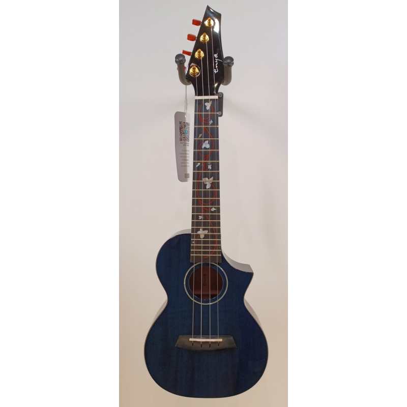 Enya EUC-M6 Concert Acoustic Ukulele, Blue - Image 10