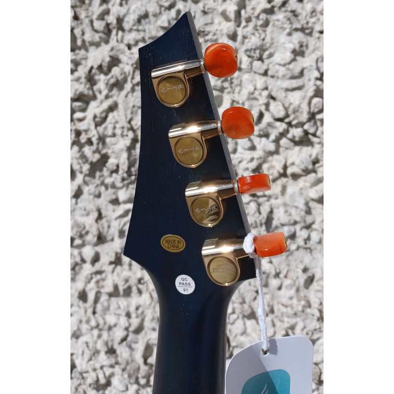 Enya EUC-M6 Concert Acoustic Ukulele, Blue - Image 5