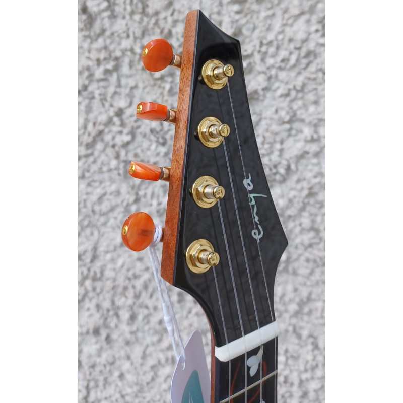 Enya EUC-M6 Concert Acoustic Ukulele, Brown Natural Gloss - Image 9