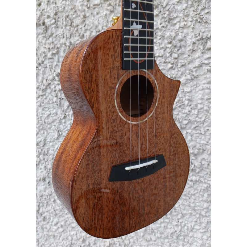 Enya EUC-M6 Concert Acoustic Ukulele, Brown Natural Gloss - Image 14