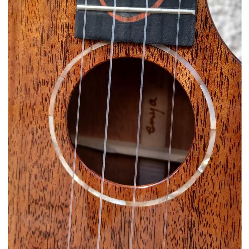 Enya EUC-M6 Concert Acoustic Ukulele, Brown Natural Gloss - Image 15