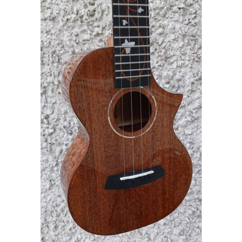 Enya EUC-M6 Concert Acoustic Ukulele, Brown Natural Gloss - Image 16