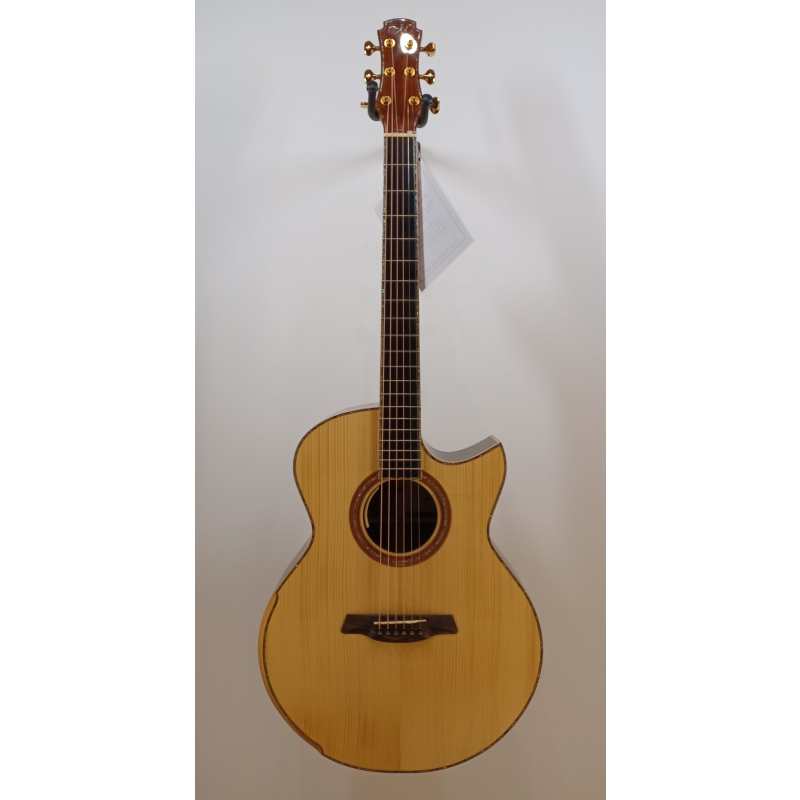 Maestro Private Collection Raffles Small Jumbo Electro Acoustic Guitar (Solid Adirondack Spruce Top & Solid Pacific Koa B&S) with LR Baggs Anthem & Premium Polycarbonate Hardcase (RA-KO-CSB-AX) - Image 9