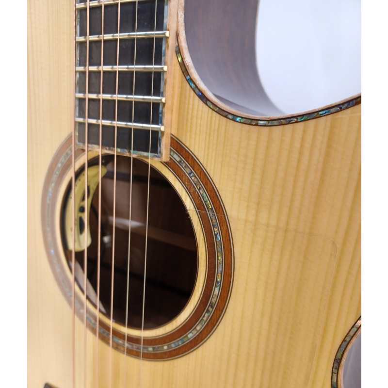 Maestro Private Collection Raffles Small Jumbo Electro Acoustic Guitar (Solid Adirondack Spruce Top & Solid Pacific Koa B&S) with LR Baggs Anthem & Premium Polycarbonate Hardcase (RA-KO-CSB-AX) - Image 15
