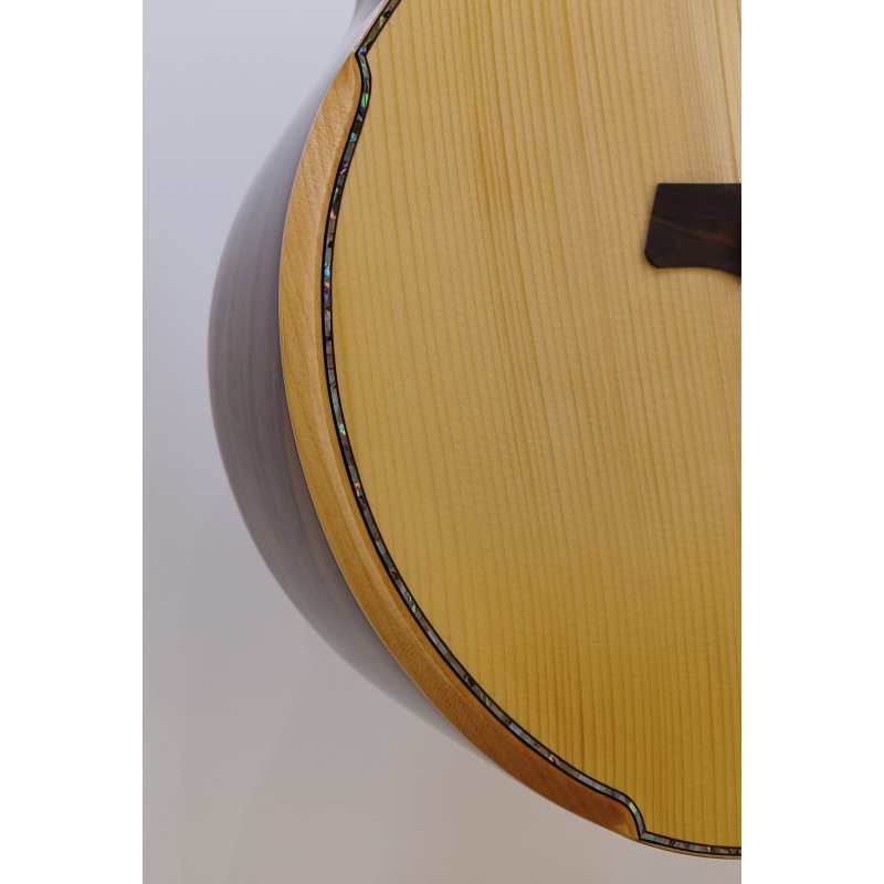 Maestro Private Collection Raffles Small Jumbo Electro Acoustic Guitar (Solid Adirondack Spruce Top & Solid Pacific Koa B&S) with LR Baggs Anthem & Premium Polycarbonate Hardcase (RA-KO-CSB-AX) - Image 19