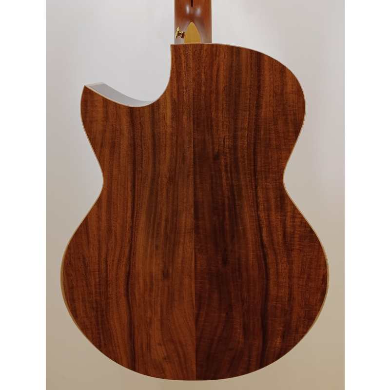 Maestro Private Collection Raffles Small Jumbo Electro Acoustic Guitar (Solid Adirondack Spruce Top & Solid Pacific Koa B&S) with LR Baggs Anthem & Premium Polycarbonate Hardcase (RA-KO-CSB-AX) - Image 2