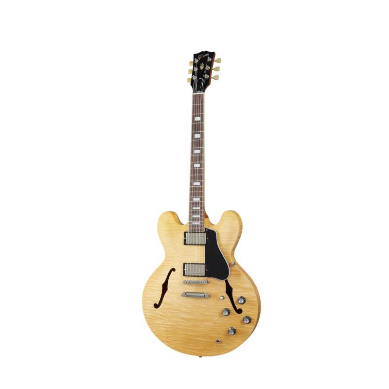 Gibson ES-335 Figured Top, 60s Block Inlay in Antique Natural with Hardcase (ES335 - ES35F00ANNH1) - Image 3