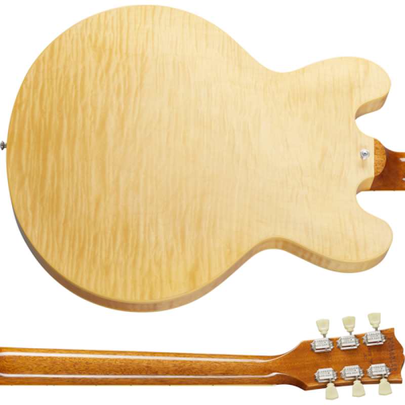 Gibson ES-335 Figured Top, 60s Block Inlay in Antique Natural with Hardcase (ES335 - ES35F00ANNH1) - Image 6