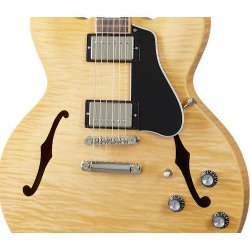 Gibson ES-335 Figured Top, 60s Block Inlay in Antique Natural with Hardcase (ES335 - ES35F00ANNH1) - Image 2