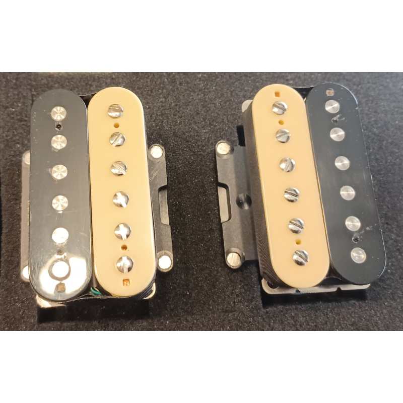 Cream T Pickups Hot Sauce Humbucker Zebra Bobbins Alnico 5 Magnets, GX Set - Image 3