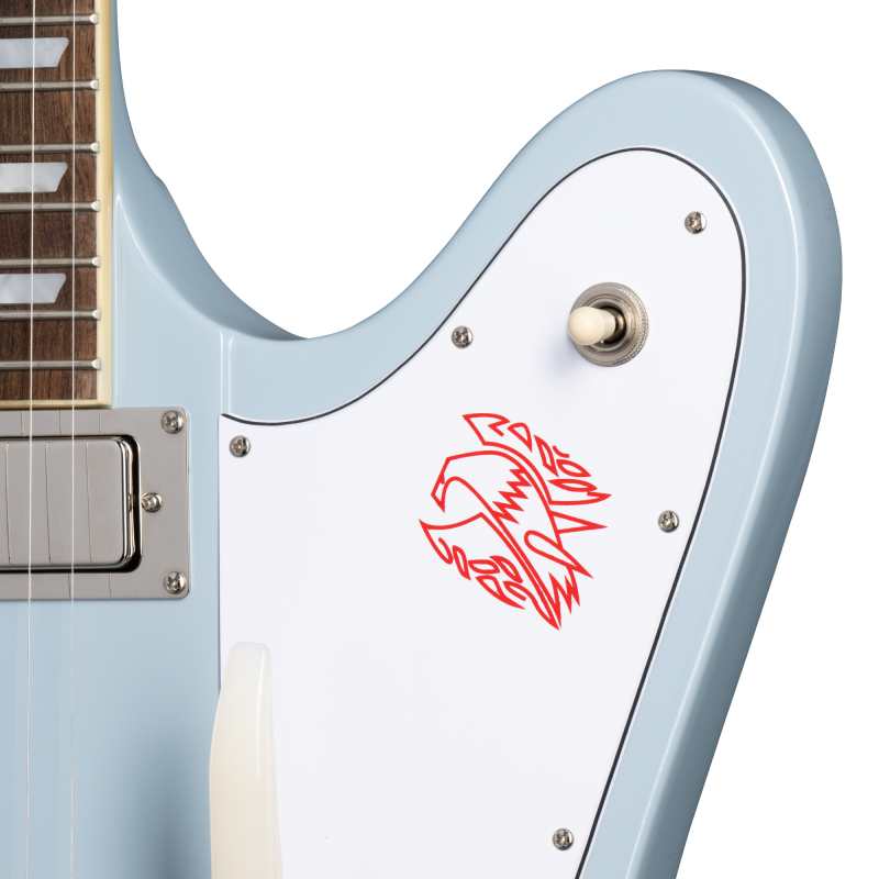 Epiphone Inspired By Gibson Custom 1963 Firebird V with Vibrola, Frost Blue - Image 7