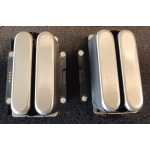 Cream T Pickups Banger & Mash Lipstick, Nocaster/PAF Blend, Raw Nickel, GX  Set