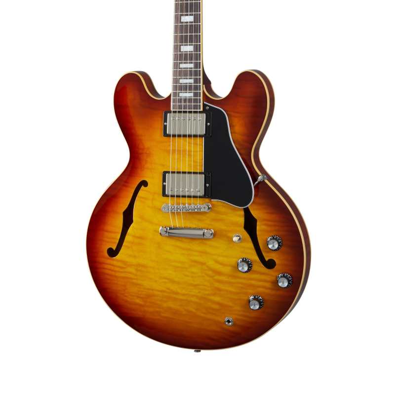 Gibson ES335 Semi-hollow 60s Figured Block Inlay in Iced Tea with Hardcase (ES35F00ITNH1)