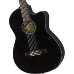 Fender CN-140SCE Nylon Thinline, Walnut Fingerboard, Black w/Case (CN140SCE)