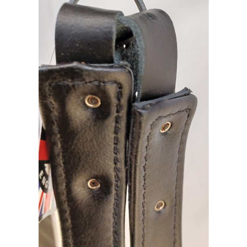 Levin Accordion Straps, Handmade Italian Leather, Black - Image 10