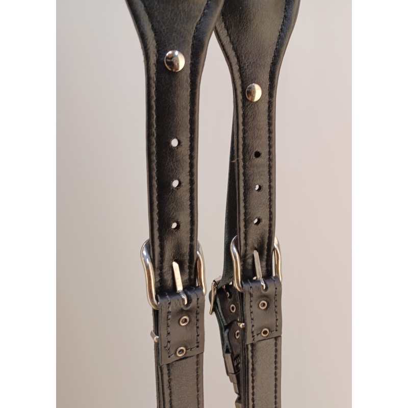 Levin Accordion Straps, Handmade Italian Leather, Black - Image 11