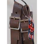 Levin Accordion Straps, Handmade Italian Leather, Brown