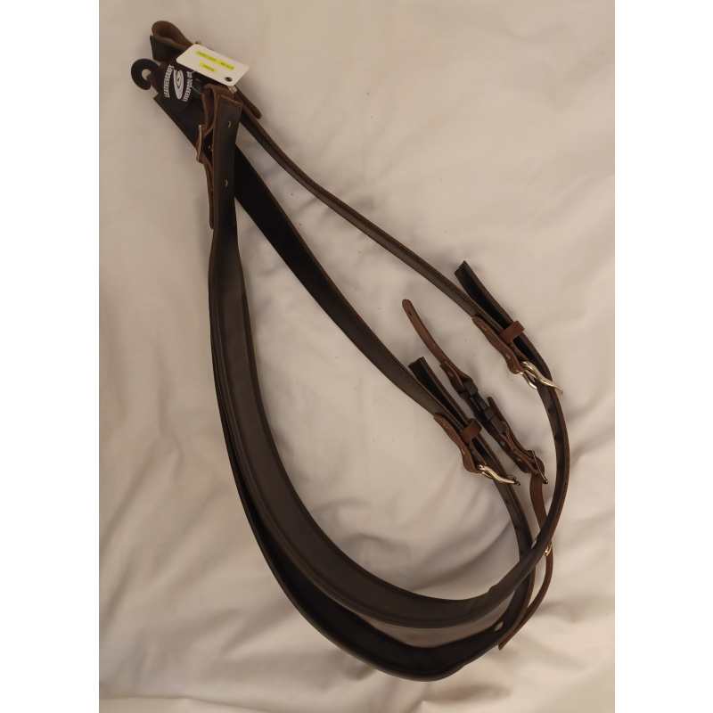 Levin Accordion Straps, Handmade Italian Leather, Brown - Image 3