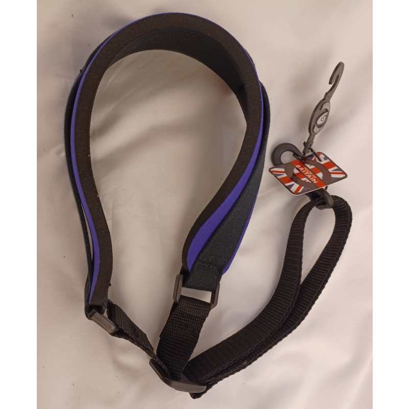 Levin 1" Webbing Strap for Saxophone with Neoprene Neck Pad in Purple (LS-S-W-NEO-100-PURPLE) - Image 2