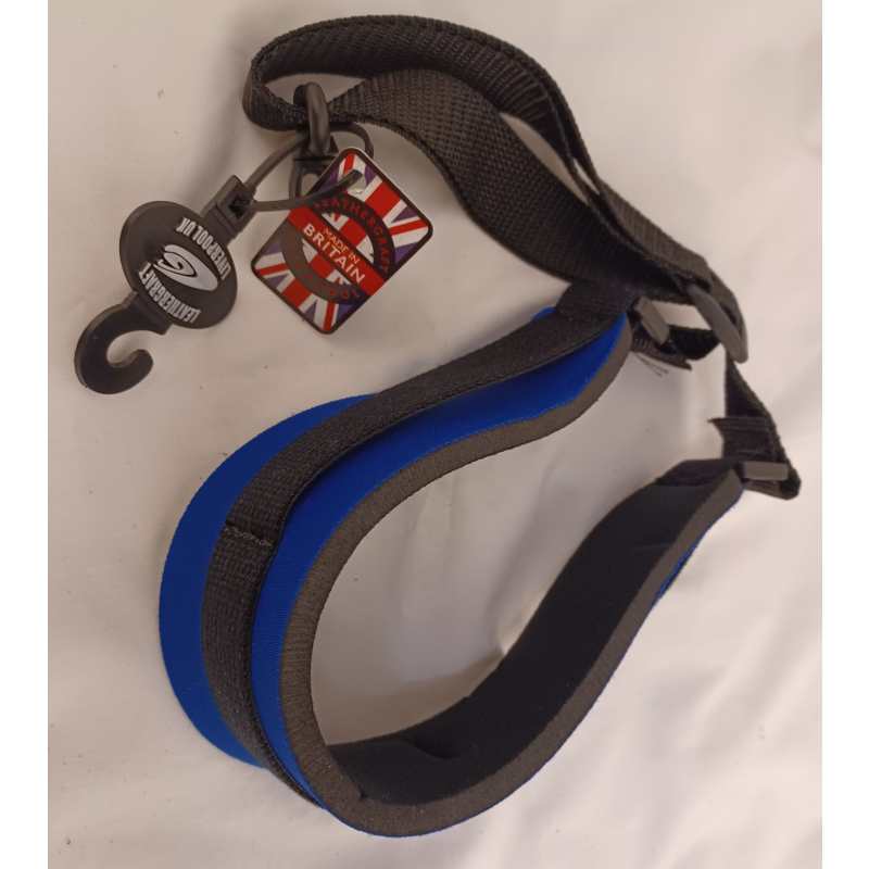 Levin 1" Webbing Strap for Saxophone with Neoprene Neck Pad in BLUE (LS-S-W-NEO-100-BLUE) - Image 3