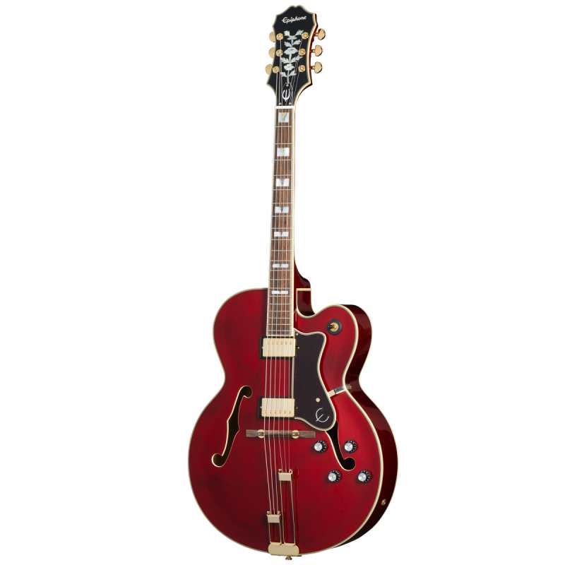 Epiphone Broadway Electro Hollowbody Archtop in Wine Red with Gigbag - Image 5