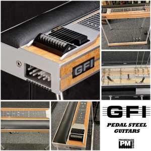 Maple Mica GFI S10PU Ultra Model (with pad) Single Neck 10-string Pedal Steel Guitar  with 3 Pedals, 4 Knee Levers, and Hardcase - Made in USA