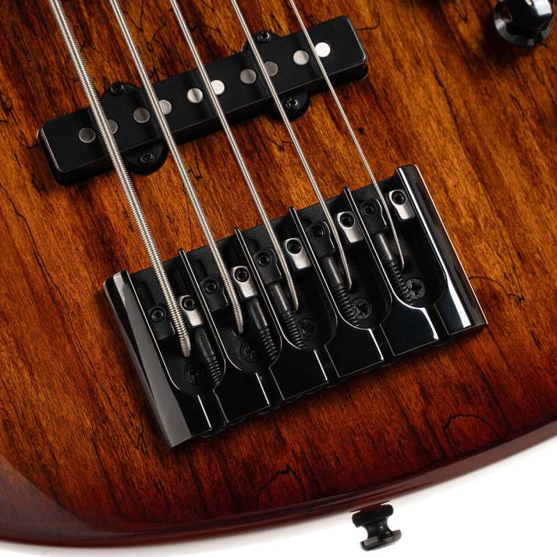 Cort GB Fusion 5 4-String Bass, Antique Brown Burst - Image 4