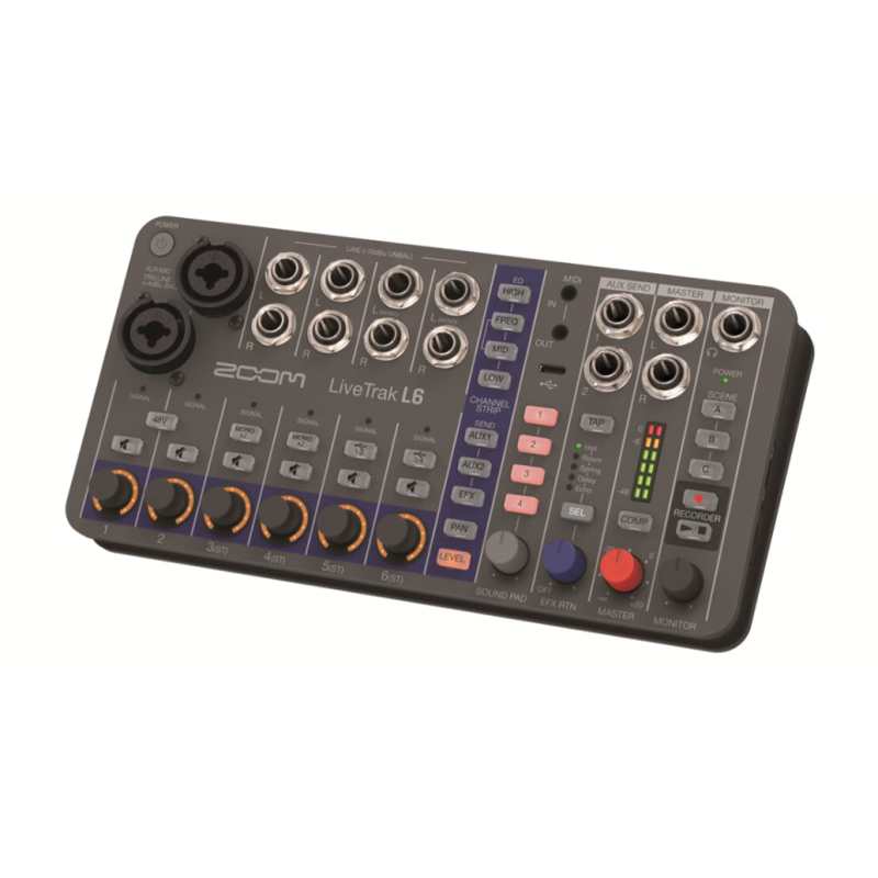 Zoom L-6 LiveTrak, 10-Track Digital Mixer/Recorder - Image 2