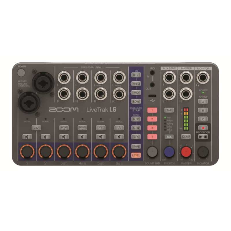 Zoom L-6 LiveTrak, 10-Track Digital Mixer/Recorder