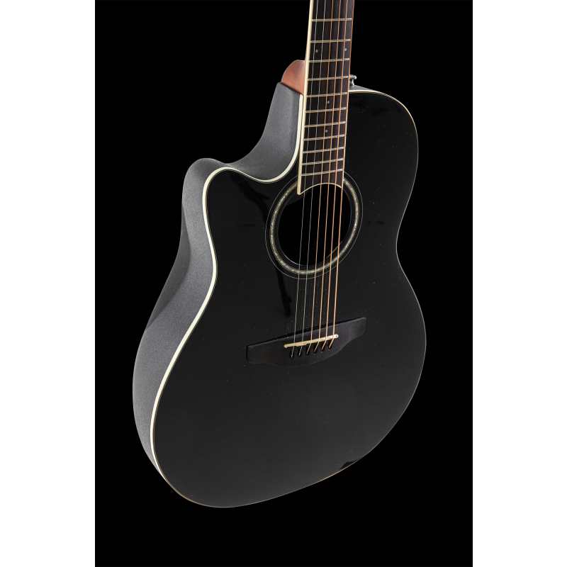 Ovation E-Acoustic Guitar Celebrity CS Standard Mid Cutaway, Lefthanded, Black